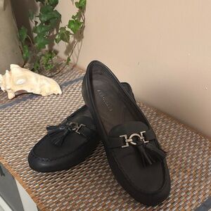 AEROSOLES Dark navy Loafers with Subtle Tassel